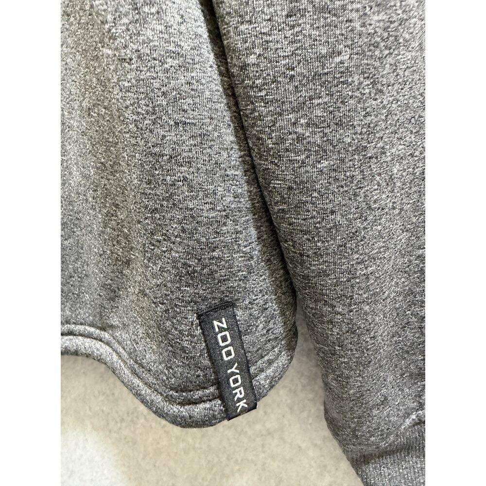 Zoo York Mens Gray Fleece Hoodie Pullover Snap Closure Pockets Logo Size L - Picture 9 of 11